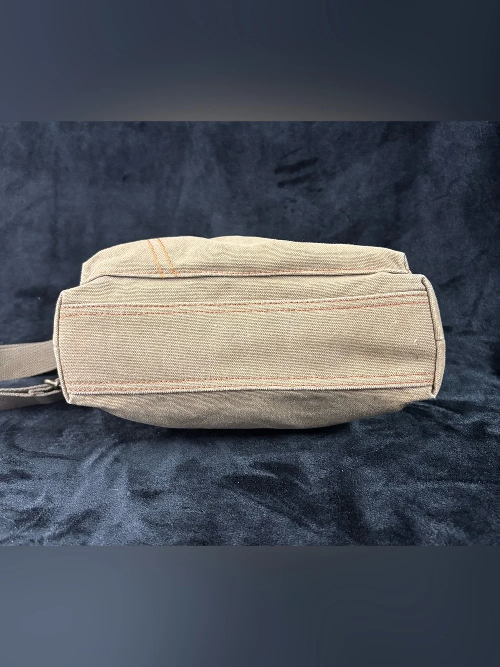AUGUR Canvas Leather Crossbody Messenger Bag Khaki Brown Boho Utility